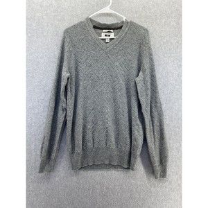 Joseph Abboud Men's Pullover Sweater V Neck Knit Italian Yarn Size Medium Wool